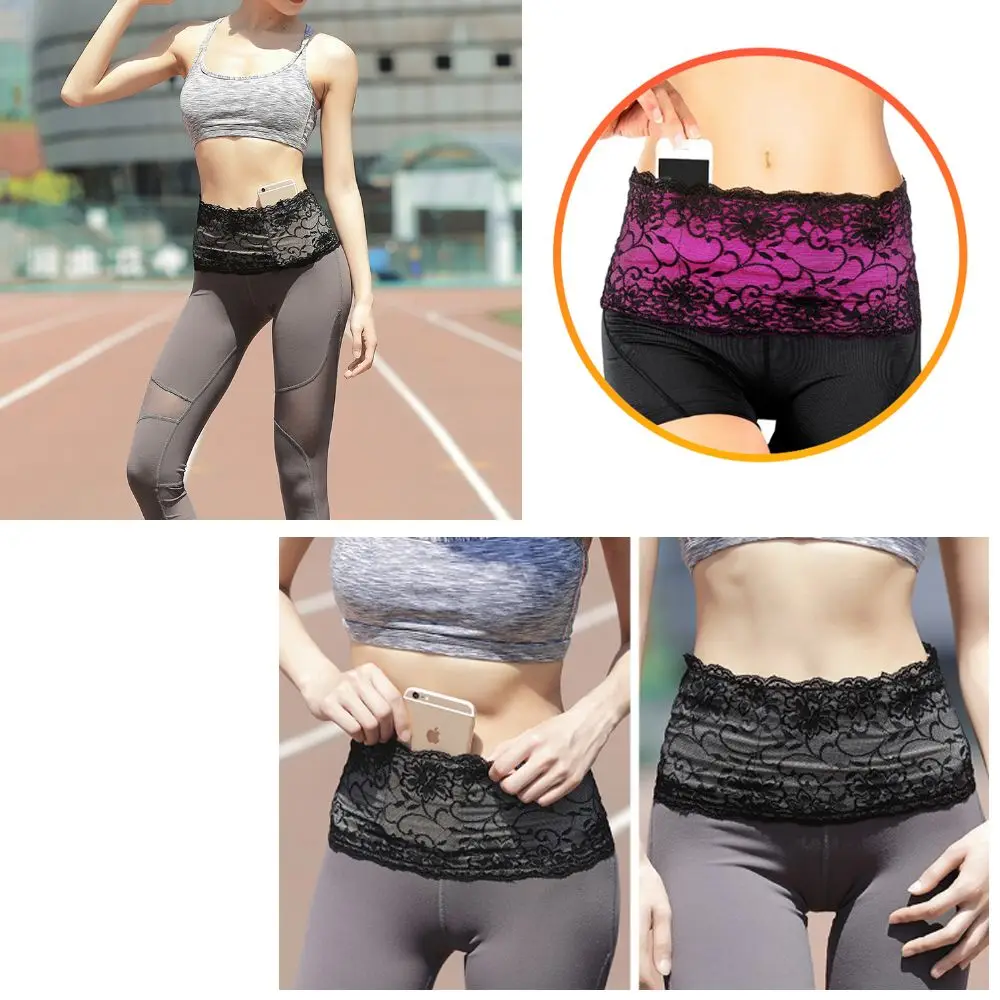 Multifunctional casual pockets invisible lace waist beltsin Waist