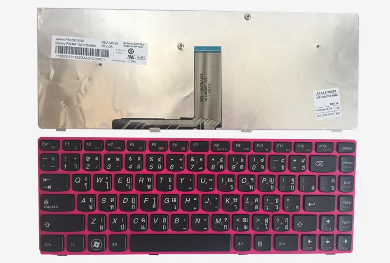 Таиланд клавиатура для lenovo IdeaPad Z370 Z470 Z470A й Клавиатура ноутбука Роза Золотая рамка