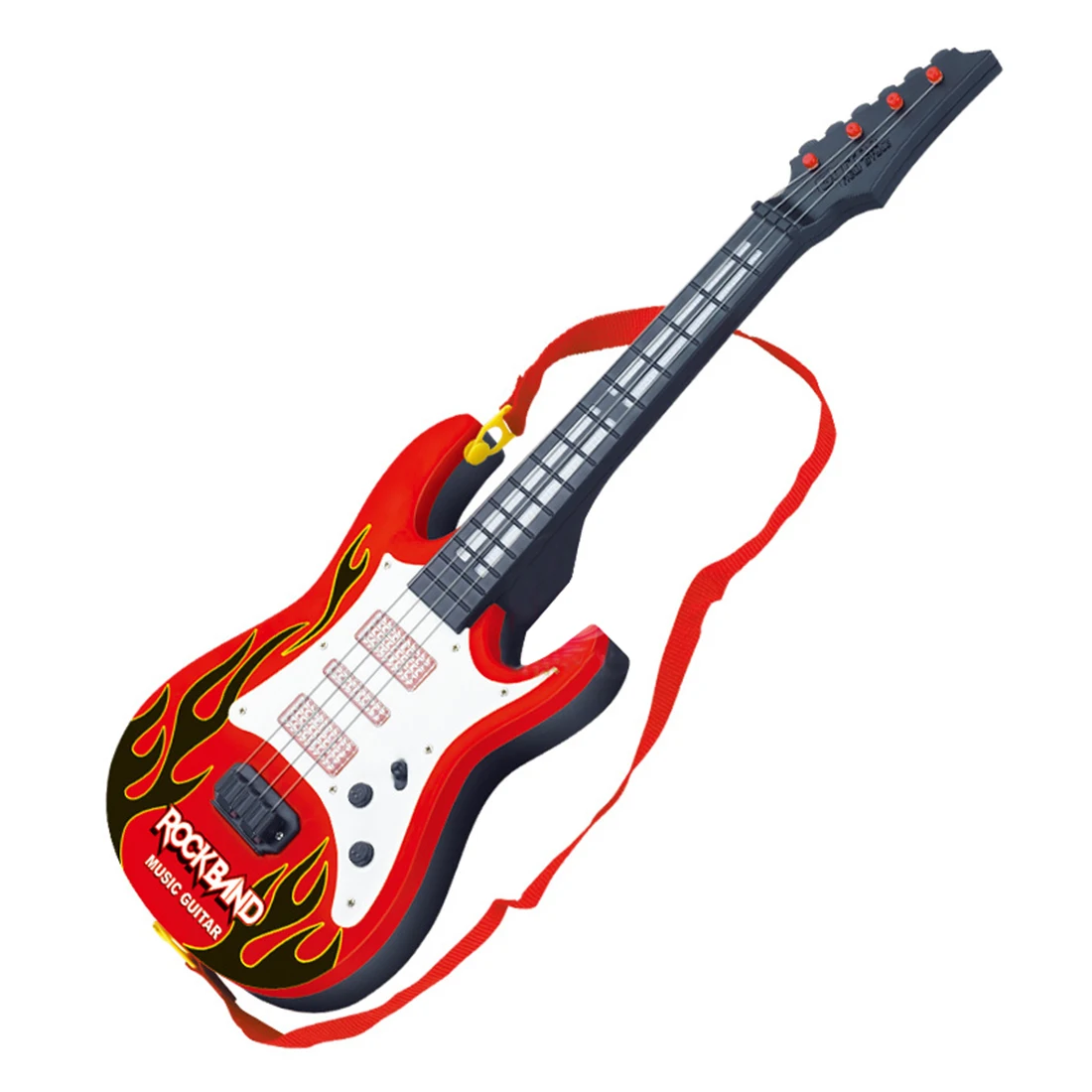 New Hot Rock Band Music Electric Guitar 4 Strings Kids Musical Instruments Educational Toys For Children Birthday Gift