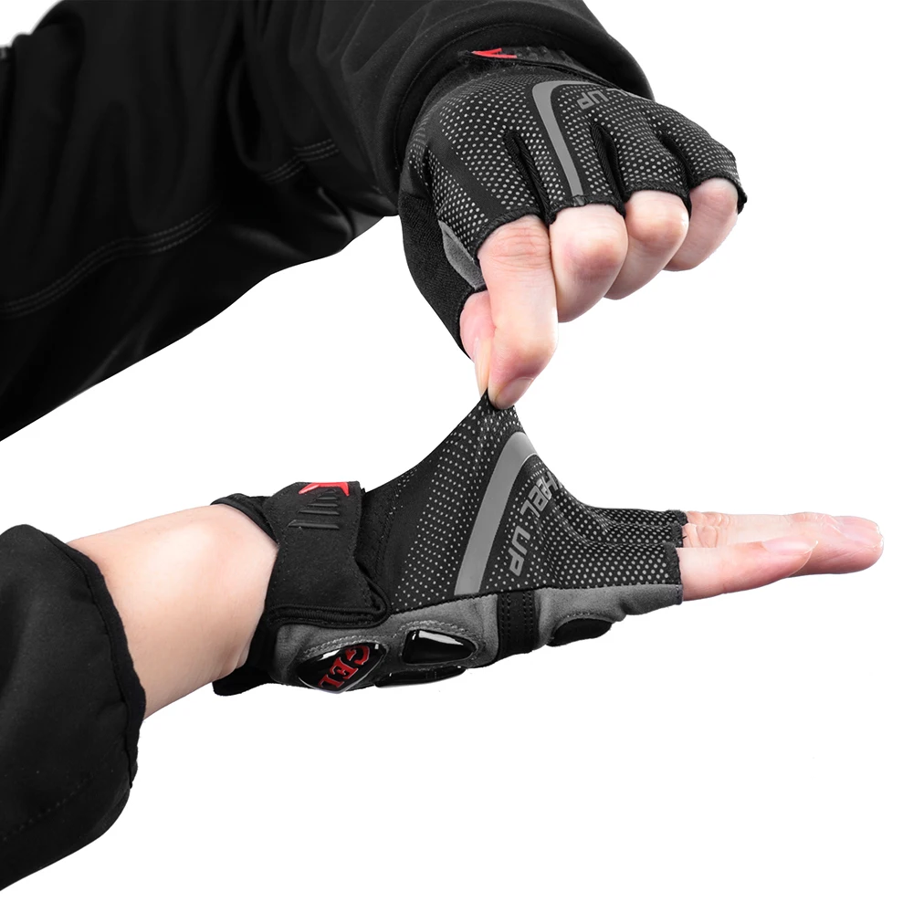 

1 Pair Bike Gloves Half Finger Anti-skid Gloves Bicycle Cycling Riding Motorcycle Shockproof Sports Mitt Fingerless Gloves