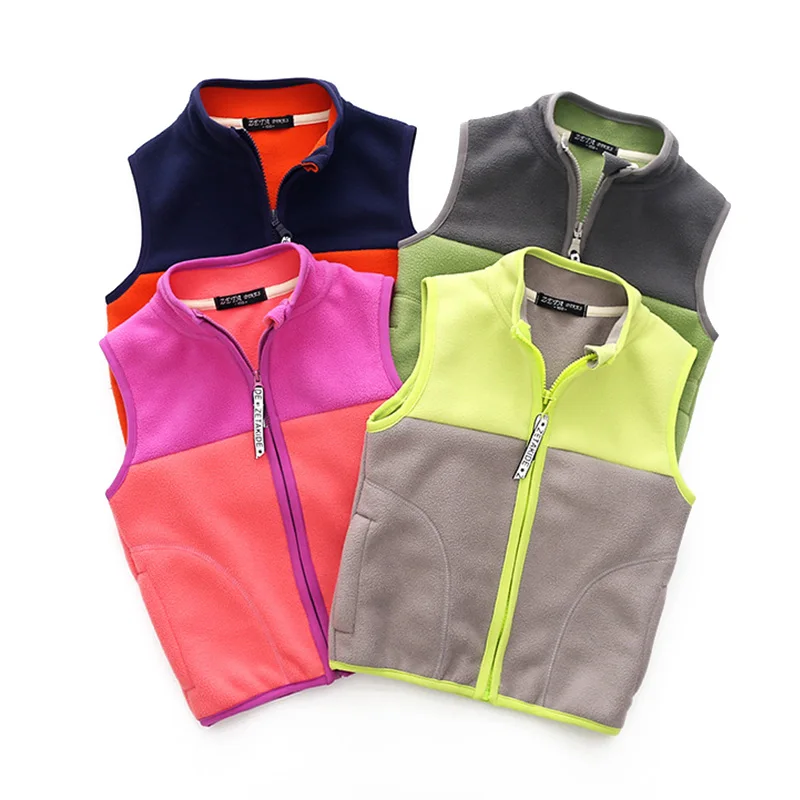 Winter Kids Fleece Vest Children Tops Clothes 2018 Autumn Boys Cotton