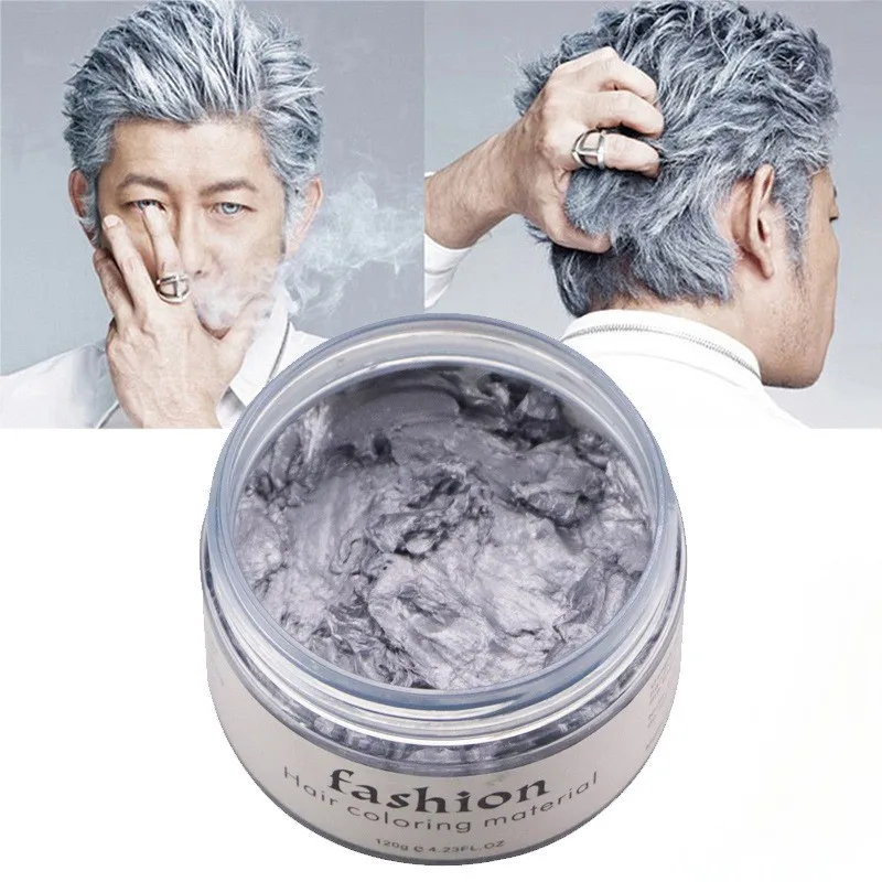 

Unisex Color Hair Wax Dye Styling Temporary Colors Cream Blue Gray Red Green Hair Dye Wax