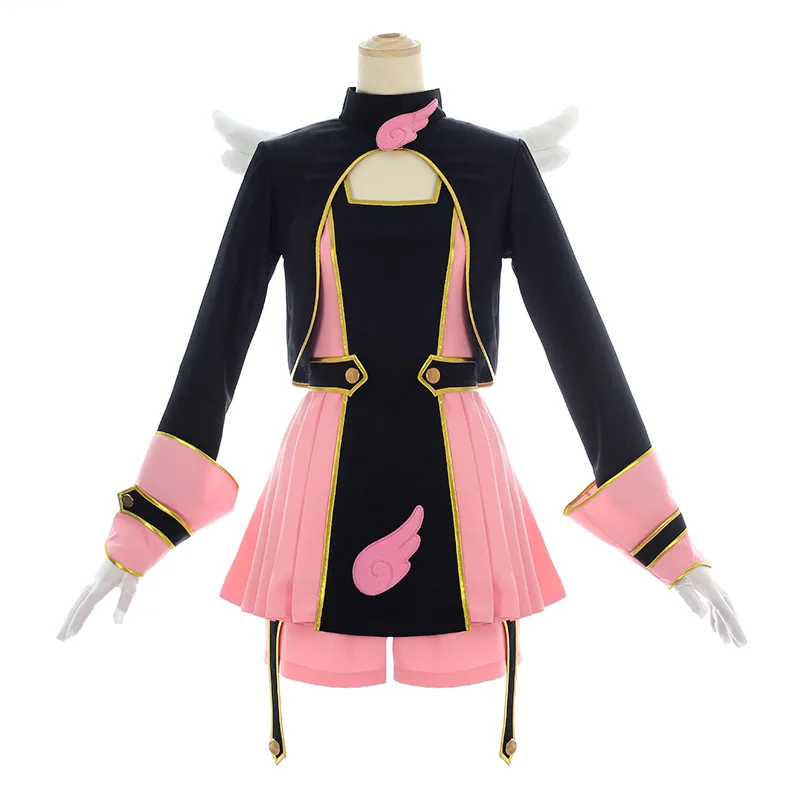 

New Cardcaptor Sakura Cosplay Costume Kinomoto Sakura Cosplay Dress w/Wings Halloween Adult Costumes for Women S-XL