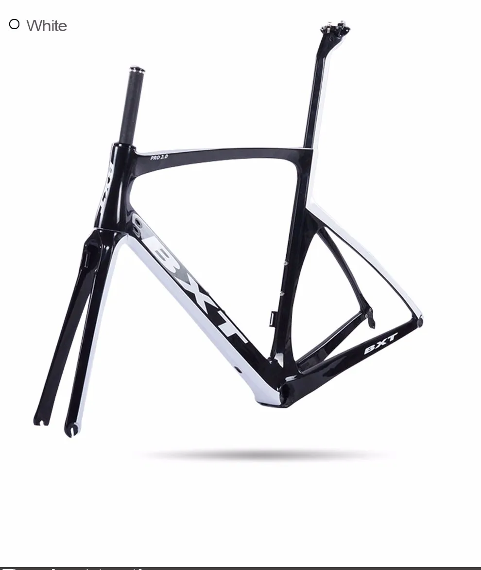 Discount BXT 2018 Full Carbon bicycle frame matte/glossy 5 color super light DI2 Frame+Fork+headset X brakes road carbon bike frame parts 16