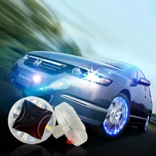 Solar Power Car Wheel Rim Light Waterproof Colorful LED Flash Strobe Tire Tyre Valve Cap Lamp Decor Auto Motorcycle Accessories