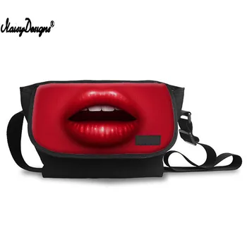 

High Qualtiy Sexy Lips Print Women Messenger Bag Vintage Ladies Girls Crossbody Bag Casual Red Girls Single Shoulder Bags
