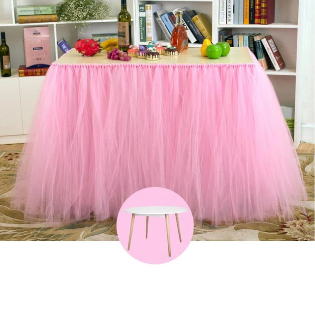Table Skirt Tulle Tutu Tableware For Wedding Table Skirt Tulle Tutu Tableware For Wedding Decoration Baby Shower Party