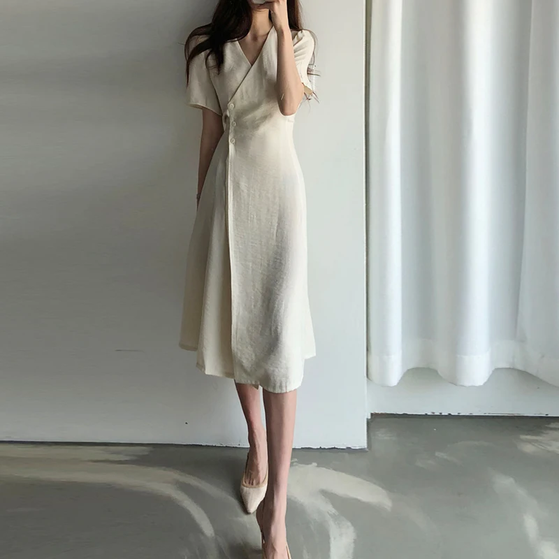 

Bandage Dress Women 2019 Spring Summer Vestidos Elegant Office Lady Party Korean Style Slim Waist casual Dress