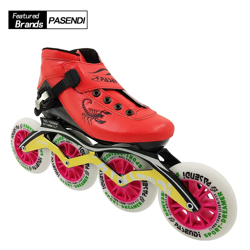 New Carbon Fiber Skates Women Men Inline Speed Skating Shoes Adults