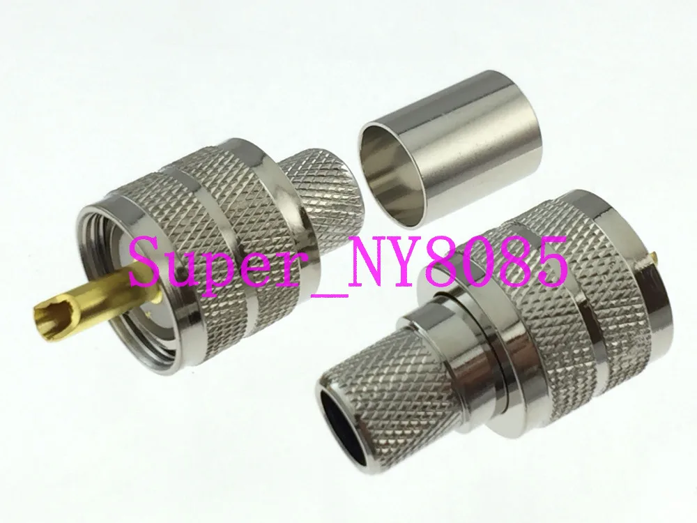 

1pce Connector PL259 UHF male plug pin crimp for RG8 LMR400 RG213 RG165 COAXIAL