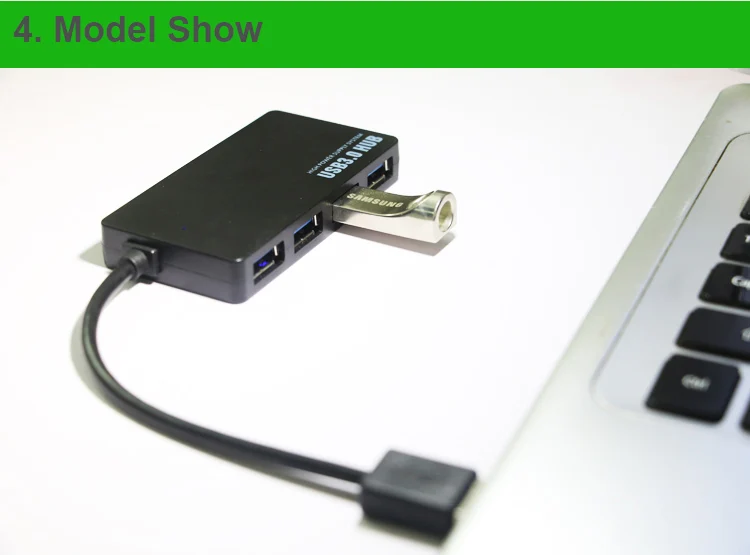 TWOBRO USB HUB 3,0 4 порта Портативный микро USB 3,0 концентратор сплиттер черный для ПК ноутбук до 5 Гбит/с USB разветвитель концентратор