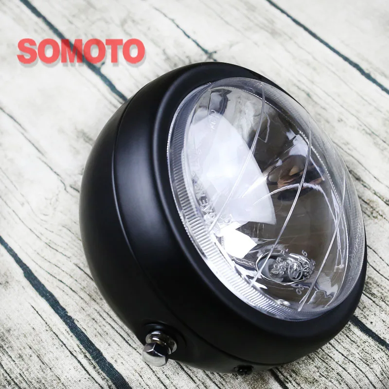 Vintage Motorcycle Headlamp distance light lower beam E4 H1 bulb,12V