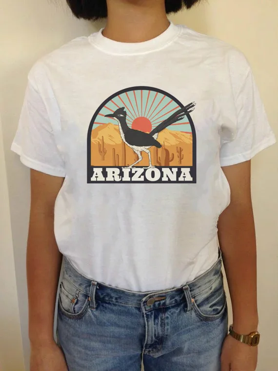 

Hillbilly Arizona Roadrunner Women's T-Shirt Feminist Shirt Summer Cotton Retro Shirt Arizona Tees 80s 90s Hipster Shirt Tumblr