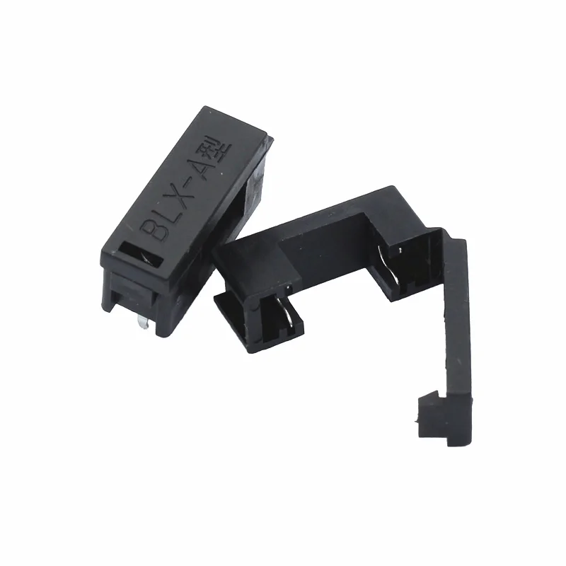 

10Pcs 5x20mm Fuse Holder With Cover Chassis/Panel Mount BLX-A Black For PCB Board S08 Drop ship