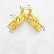 2 способ латунный кран адаптер шланг коллектор для клапанов-идеально подходит для 2 шланга OutletsOf один шланг Bibb разбрызгиватель для полива аксессуары DN15