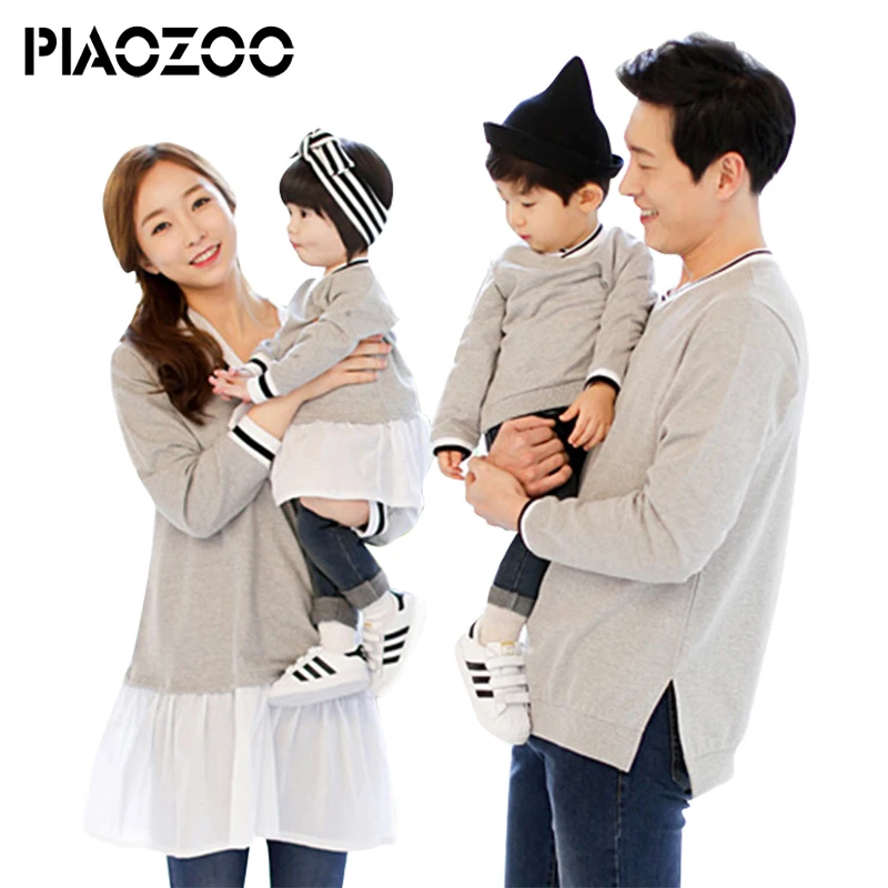 2018 autumn children boys v neck hoodies sweatshirts family look