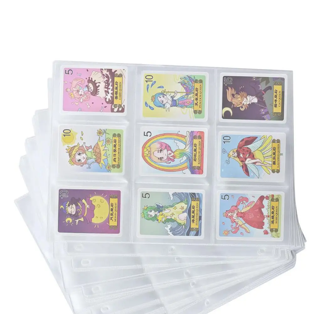 50 комплектов игровых карт для хранения Бумажник альбом коллекция страниц нейтральный Прозрачный чехол для карт