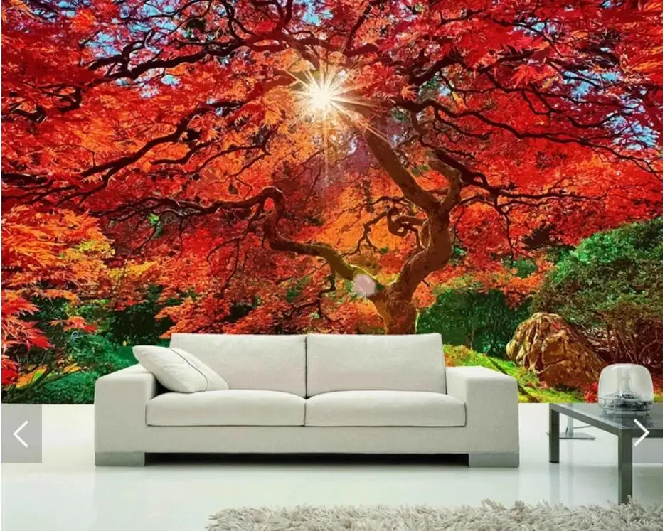 Maple Tree Murals Wallpaper Canvas Painting Art Home Wall Decor For