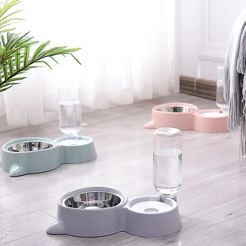 

Automatic Pet Feeder Water Dispenser Cat Dog Drinking Bowl Dogs Feeder Dish