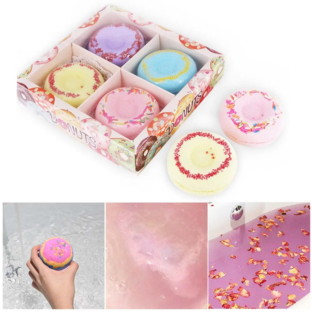 

2019 New Natural Bath Gift Set Donut Bath Spa Kit Handmade Organic Spa Ideal Gift for Women