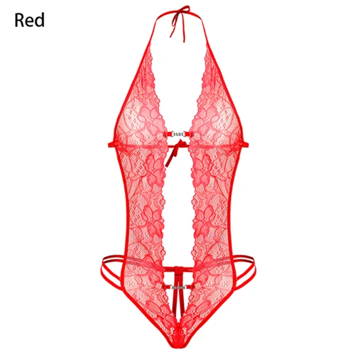 Avidlove, на День святого Валентина, сексуальное нижнее белье, горячее, эротическое, кружевное, глубокий v-образный вырез, Тедди, сексуальное, эротическое нижнее белье, нижнее белье, lenceria, сексуальный костюм - Цвет: Red
