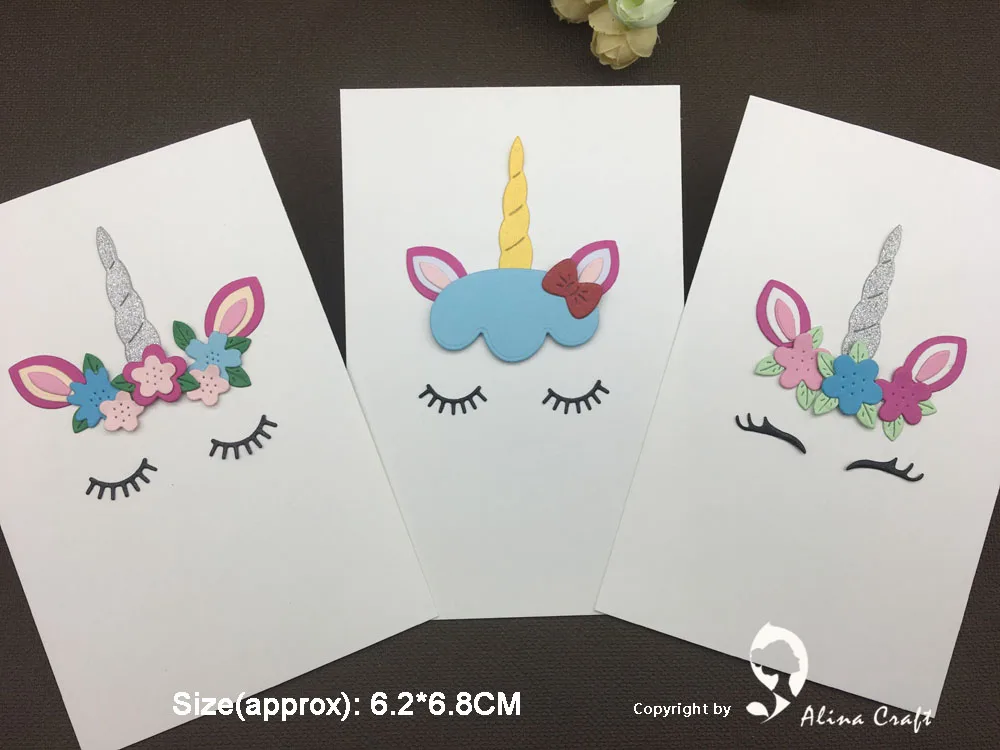 

AlinaCraft METAL CUTTING DIES CUT 15pc build up unicorn collection dies Scrapbook paper craft card emboss knife blade punch