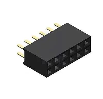 10 шт. 2x6 12 контактов 2 54 мм 2*6P двухрядная розетка с прямым заголовком ШТЫРЬКОВАЯ