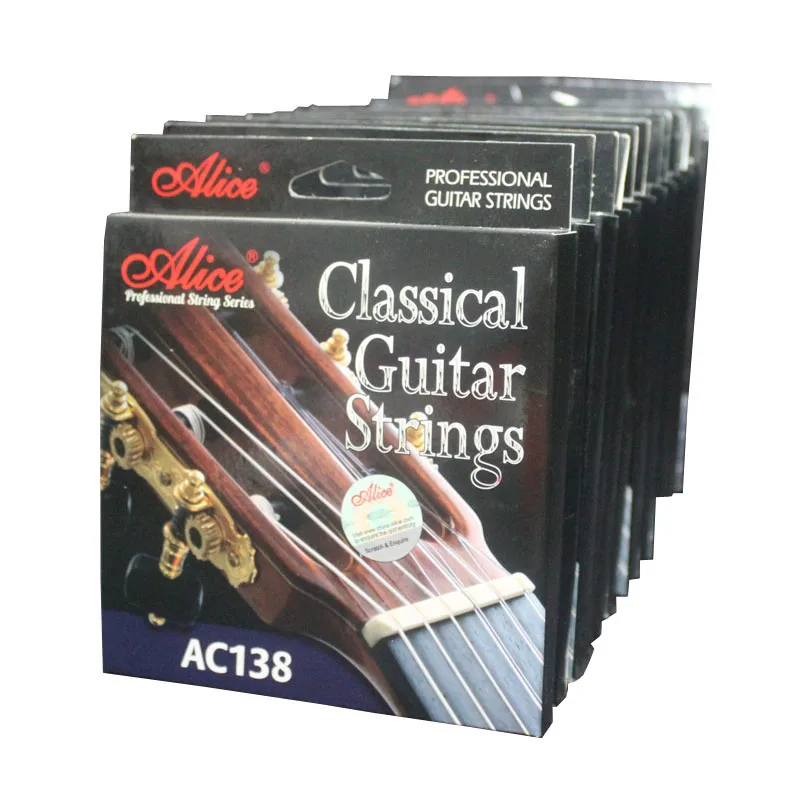 12 Packs Alice AC138 Crystal Nylon Silver Plated Anti Rust Coating Top Classical Guitar Strings | Спорт и развлечения