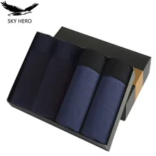 4 шт./лот, нижнее белье, мужские боксеры, мужские боксеры, шорты, хлопковые боксеры, трусы, мужские пикантные мужские трусы, брендовые, мягкие