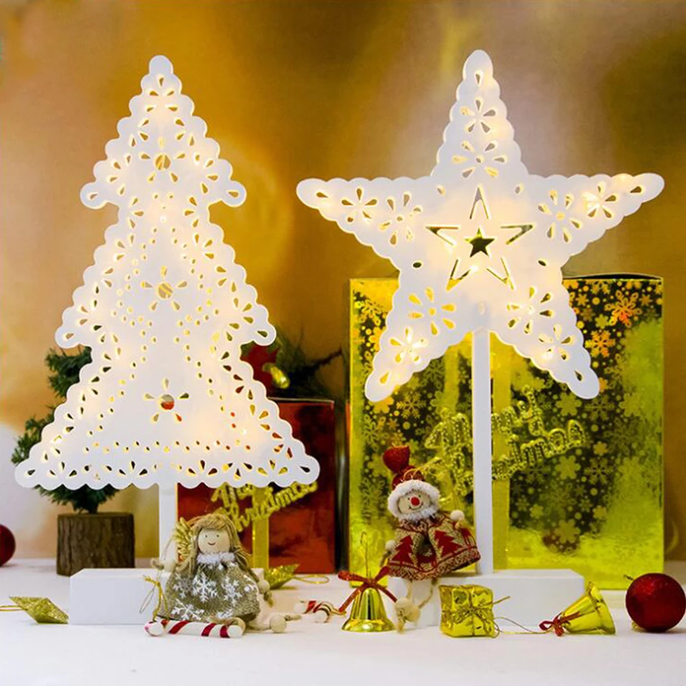 

Hollow Christmas tree desktop decoration ornaments for Home Party Decoration