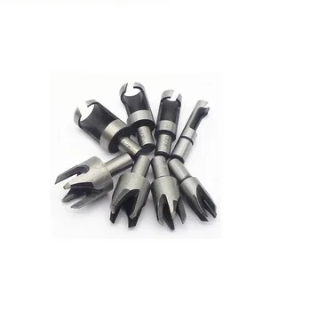 

8PCS 5/8" 1/2" 3/8" 1/4" Woodworking Plug Cutter Straight & Tapered Claw Type Hole Cutter Tool Round Shank Drill Bit Set