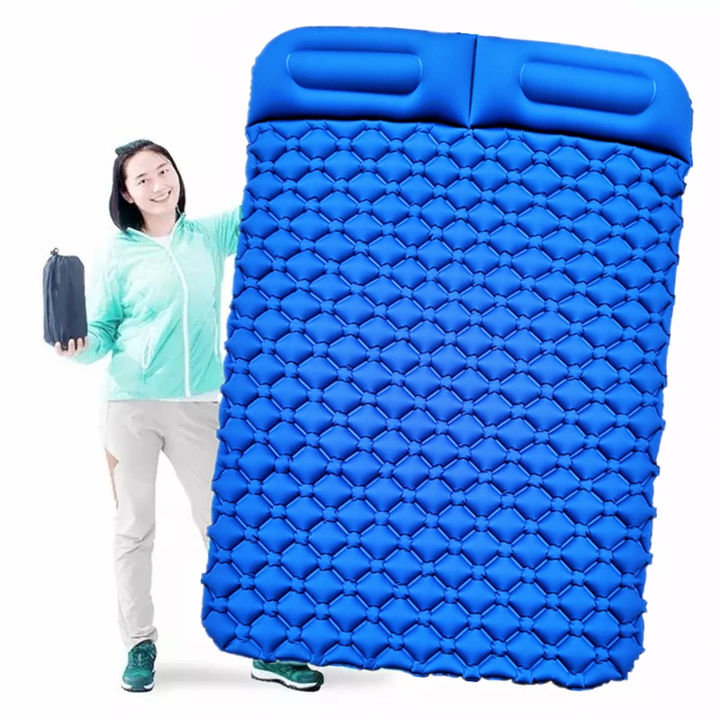 الهواء التخييم الحصير نفخ وسادة مويستثربرووف المشي في الهواء الطلق نزهة خيمة منقوشة سادة المنزل بقية مزدوجة كيس النوم فراش