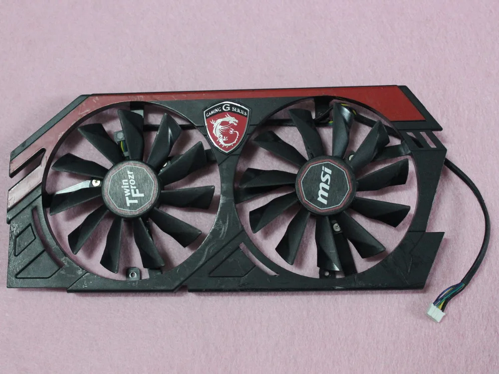 

95mm Video Card Dual Fan Replacement with Bracket 40mm 12V 0.40A 4Wire 4Pin Connector for MSI R9 270X 280X 290 290X Twin Frozr