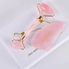 Face Roller Gua Sha Tool Set 2pcs Acupuncture Scraping Natural Rose Quartz Massage Slimming Anti Wrinkle Cellulite Neck Gift Box Face Roller Gua Sha Tool Set 2pcs Acupuncture Scraping Natural Rose Quartz Massage Slimming Anti Wrinkle Cellulite Neck Gift Box