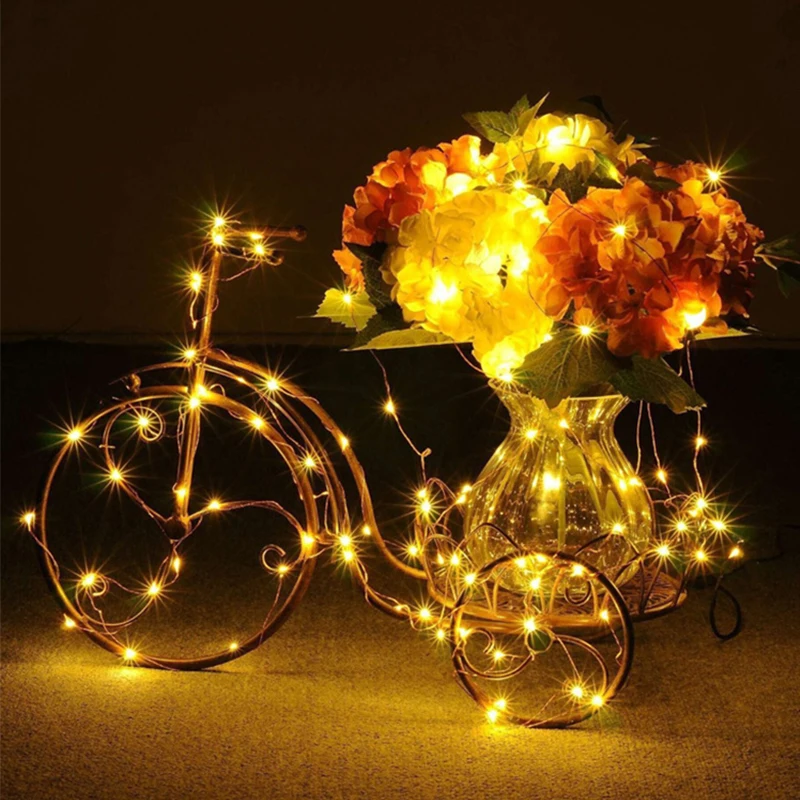 

LED Icicle String Light Copper Wire Waterproof LED Indoor Christmas Garland Wedding Party Window Outdoor String Light Decor
