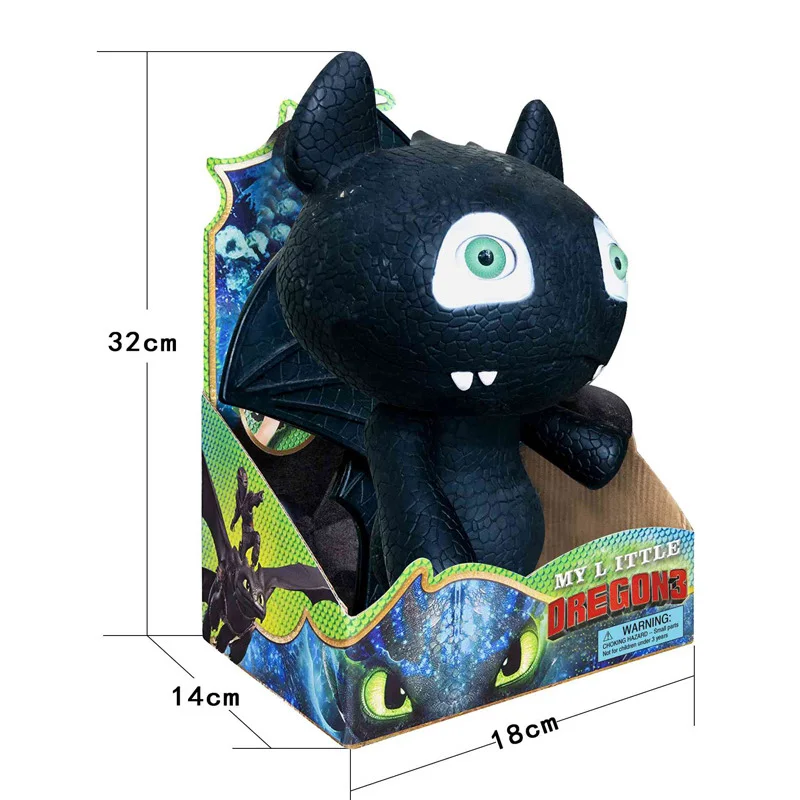 How To Train Your Dragon 3 he Toothless Night Fury 40cm Action Figure Toys Model  Can move PVC Collectible Kids Gifts 