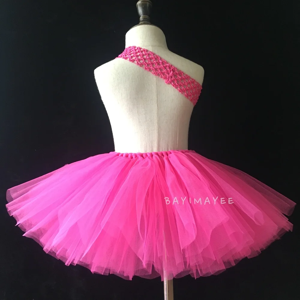 Розовые юбки-пачки для Девочек Пышные фатиновые юбки ручной работы балетная юбка-американка в горошек с бантом для волос, детская Праздничная юбка, одежда