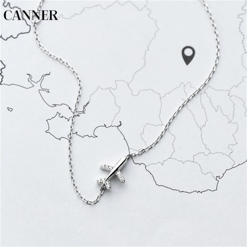 Canner 925 пробы серебряные ювелирные изделия браслет женский кристалл самолет браслет и браслеты регулируемый для женщин подарок