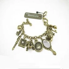 Новое поступление богемный Винтаж multi Подвески Браслеты зеркало лягушка часы Косметическая пудра цепи коробки Браслеты для Для женщин ювелирные изделия