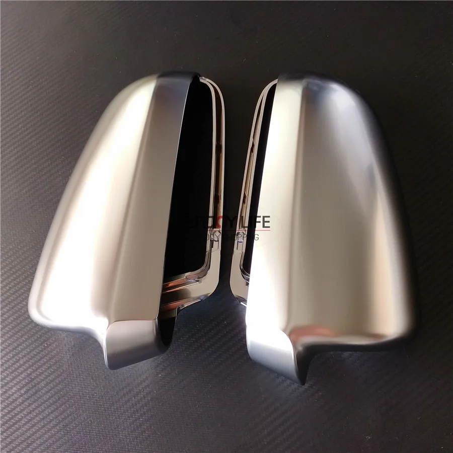 

Silver ABS Replacement Car Rear View Rearview Mirror Cover Shell Trim For Audi A4 S4 B7 8E 8H 2002-2008 A6 S6 C6 4F 2004-2008