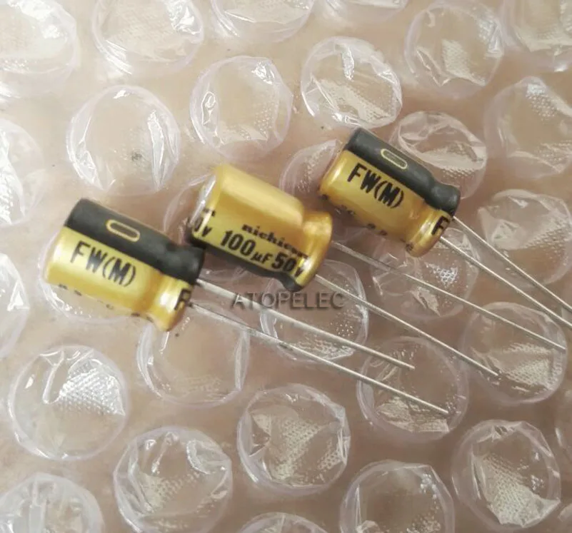 

1pc Nichicon FW 100uF/50V Electrolytic Capacitors Hi-Fi Audio