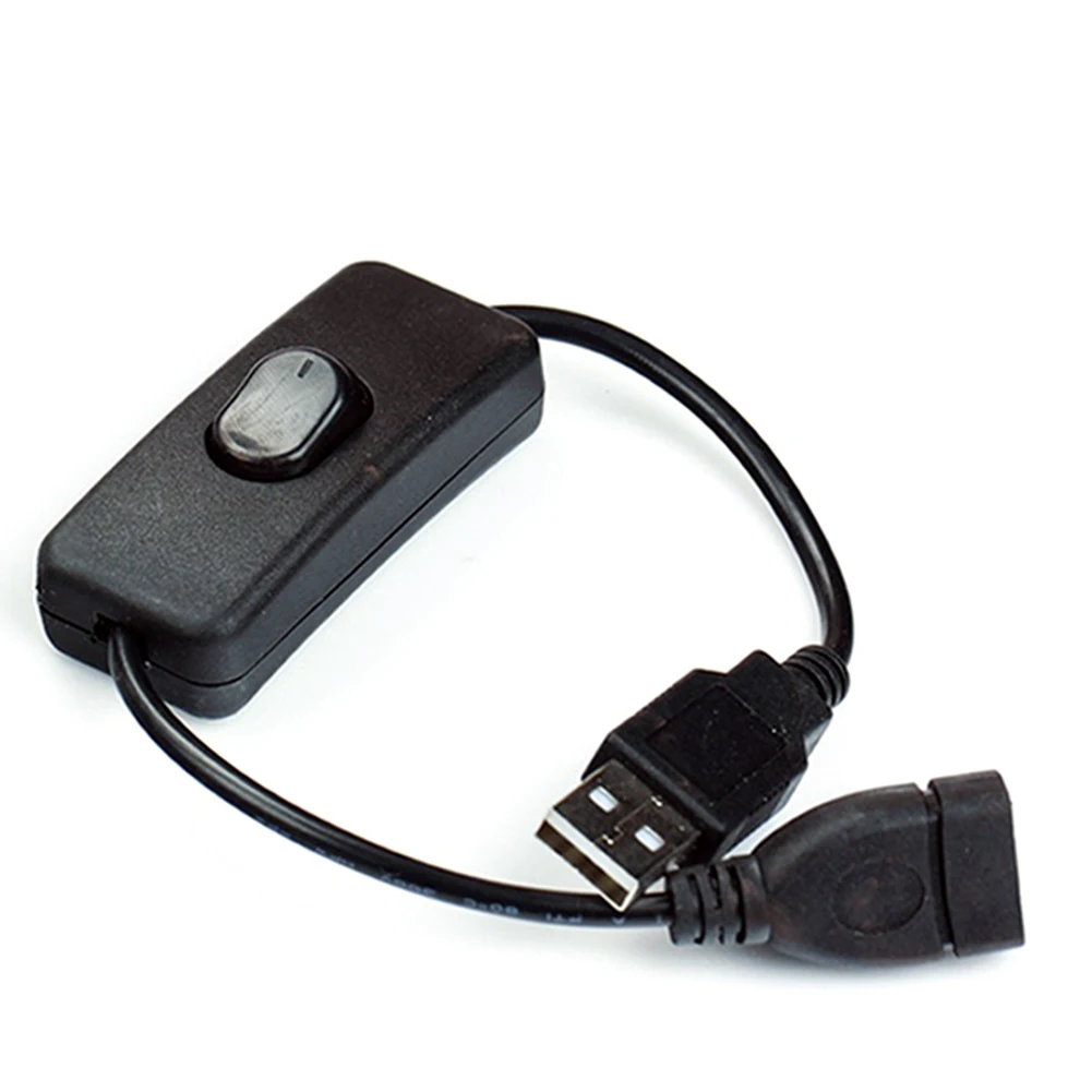 

Copper Material USB Cable Male to Female Switch ON OFF Cable Toggle LED Lamp Power Line 28cm