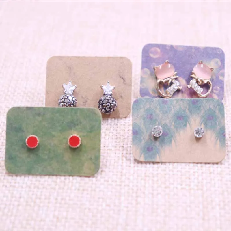 

2019New Light Spot Hot Sell Earring Card Kraft Paper Cardboard Animal Plant Style Fashion Design Gift Card Beauty Present Card