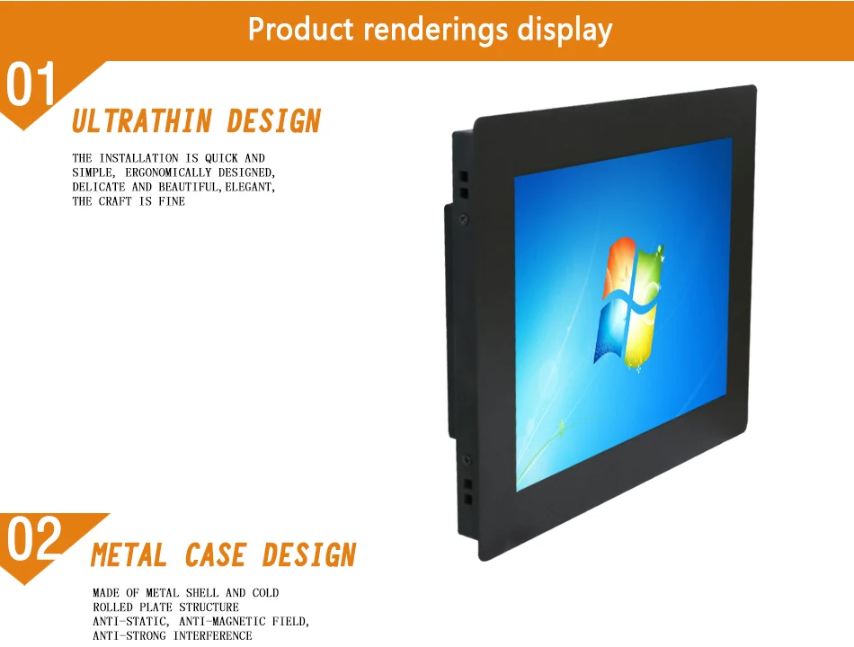 19 "VGA/touchusb/DVI Интерфейс гладить Рамки промышленных ЖК-Мониторы сопротивление Сенсорный экран квадратный Экран пряжки фиксируется Дисплей