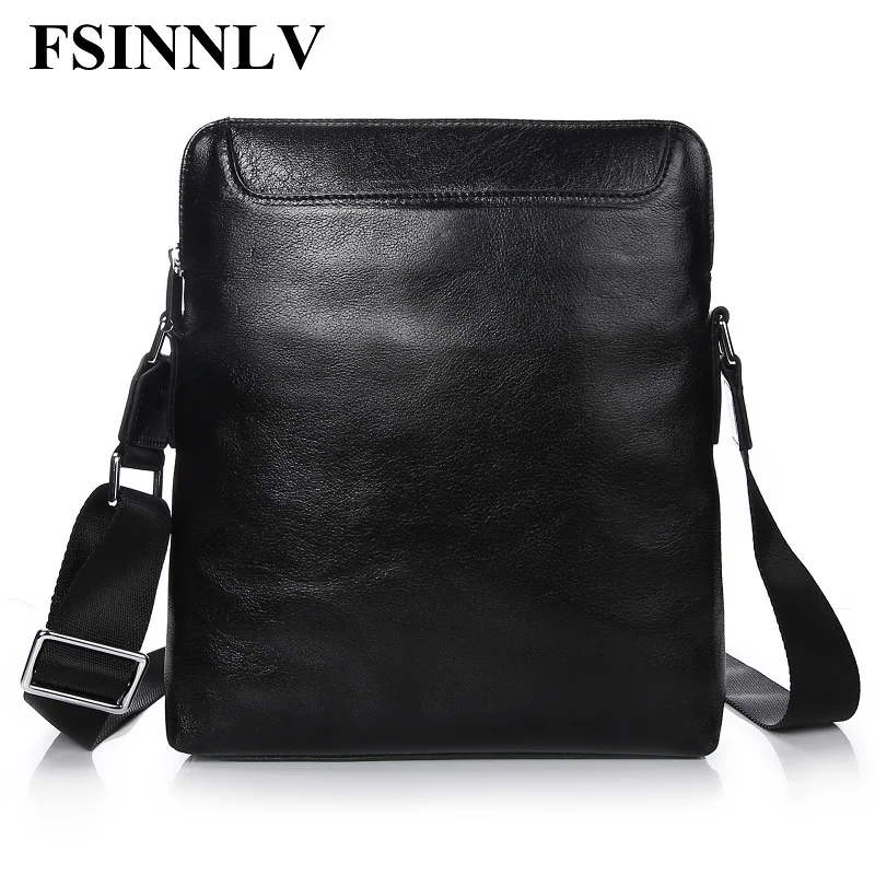 FSINNLV Genuine Leather Men Bags Briefcase Men Handbag Messenger Crossbody Bags Fashion Male Business Shoulder Bags DC218