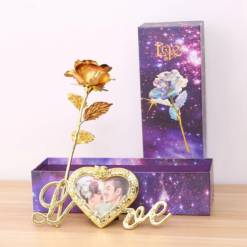 

Gold Plated Rose 24K Dipped Flower Valentine's Day Love Gift For Her Decor