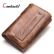 Контактный мужской кошелек, натуральная кожа, ключница, Автомобильный ключ, портмоне, чехол, держатель для ключей, кошелек, органайзер, сумка, маленький портфель