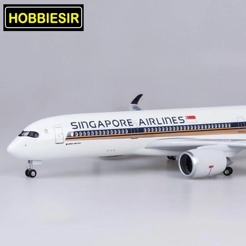 47 см 1/142 масштаб самолет Airbus A350 Сингапур Авиакомпания Модель W свет и колесо литье под давлением пластиковые смолы самолет коллекция