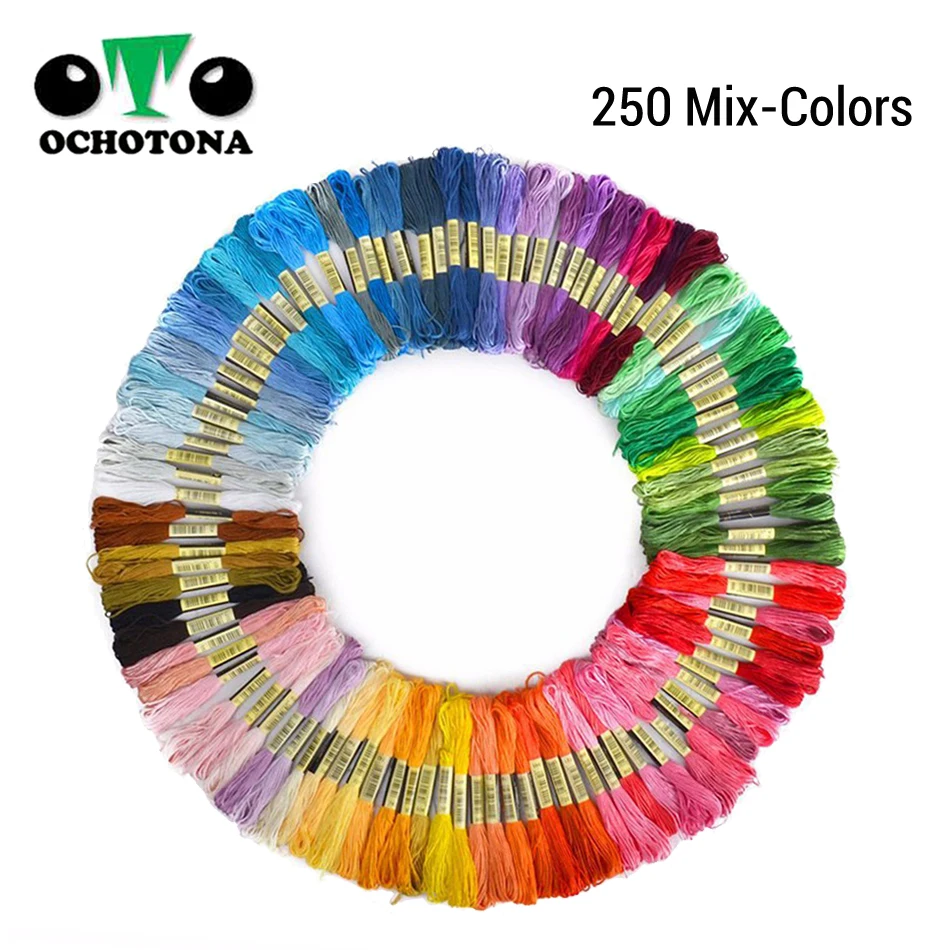 

250Colors Thread Anchor Similar Embroidery Thread DMC Embroidery Floss Cross Stitch Cotton Silk Thread accessories hilo bordar