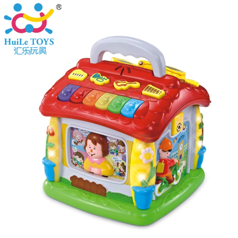 Kids Fun Play House Electric Musical Piano Toy Learning Educational Toys House With Light Baby Learning Language Machine Toys